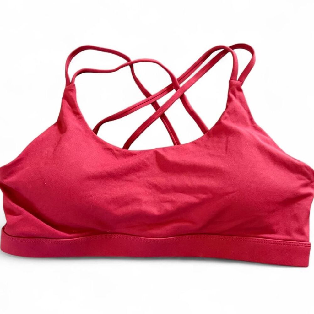 Running girl sports bra Red with criss-cross straps, size XL